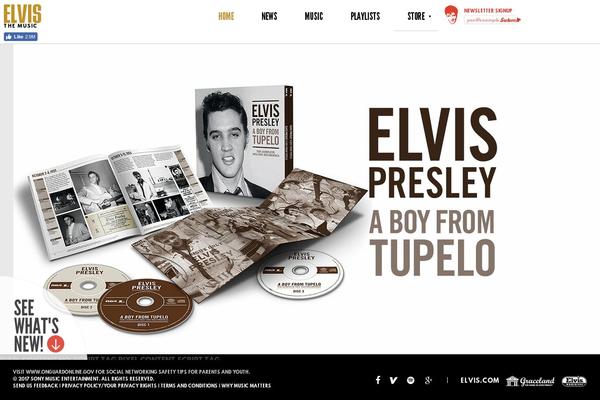 elvisthemusic.com site used Elvis-theme