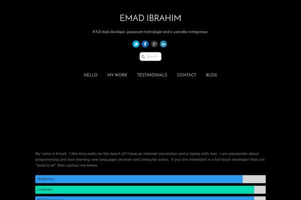 emadibrahim.com site used Flat