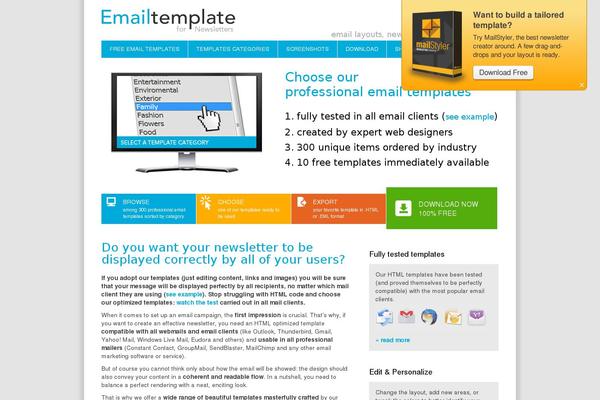 email-newsletter-template.com site used Wp-email-newsletter-template-2013