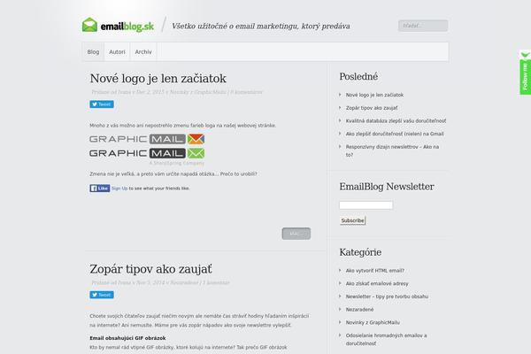 emailblog.sk site used Minimaltheme