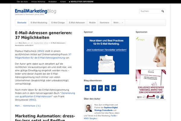 emailmarketingblog.de site used Verta-child