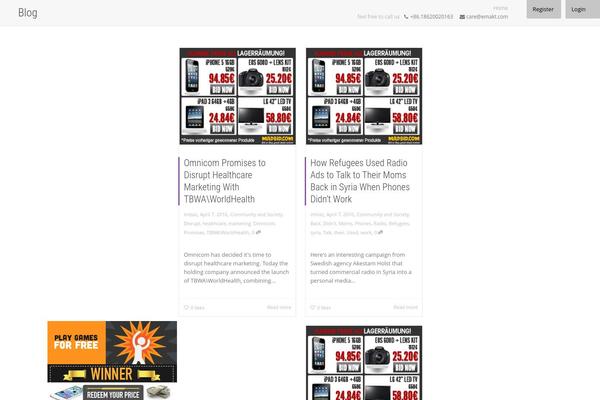 Site using Mobile Ad for WordPress by AdsOptimal plugin