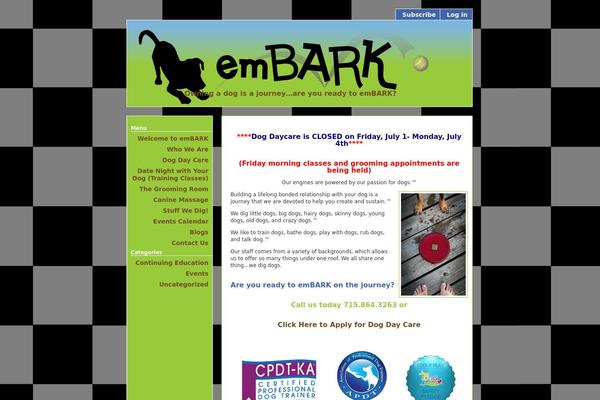 Embark theme site design template sample