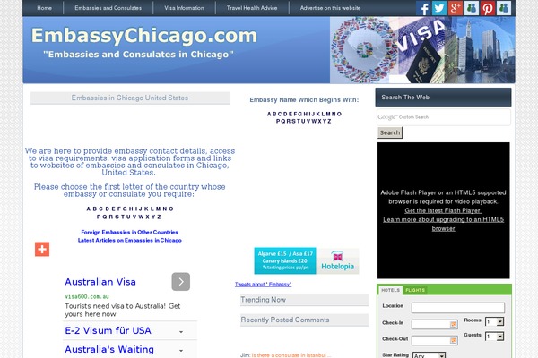 Embassy theme site design template sample