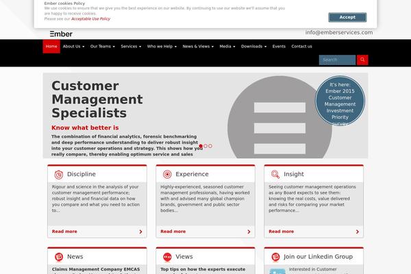 Ember theme site design template sample