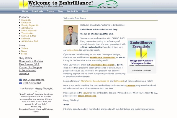 embrilliance.com site used Agency-ecommerce