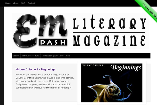 emdashliterarymagazine.com site used Wp-professional