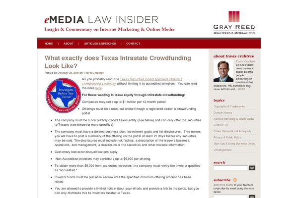 emedialaw.com site used Emedialawinsider