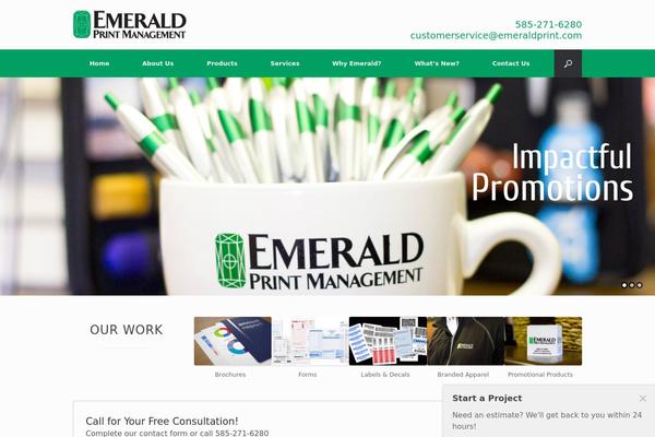 Vantage theme site design template sample