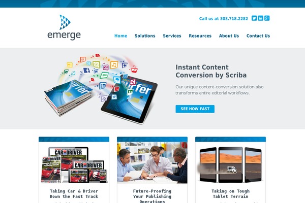 Emerge theme site design template sample
