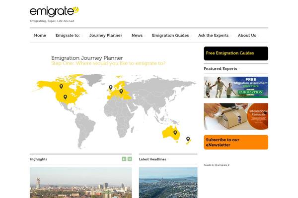 emigrate2.co.uk site used Emigrate2