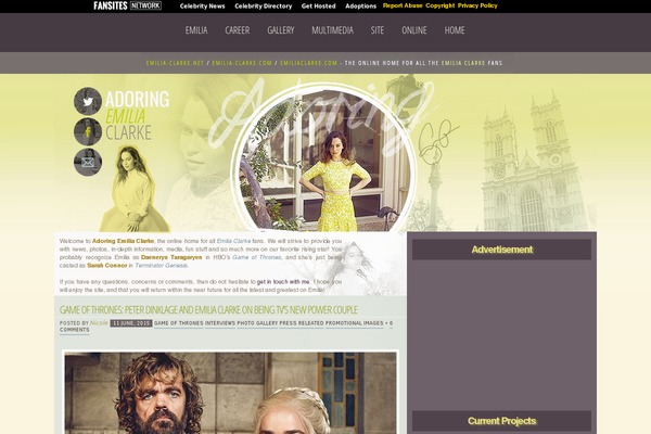 emilia-clarke.com site used Version6