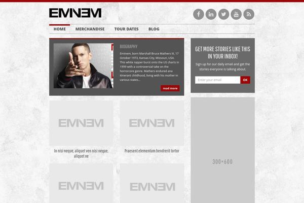 eminemofficial.com site used Theartist