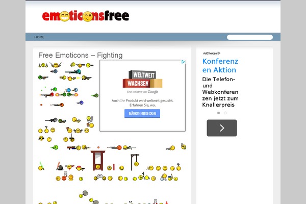 emoticonsfree.org site used Unsub
