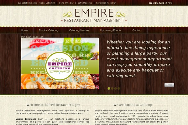 Empire theme site design template sample