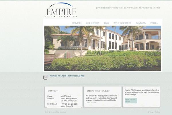 Empire theme site design template sample