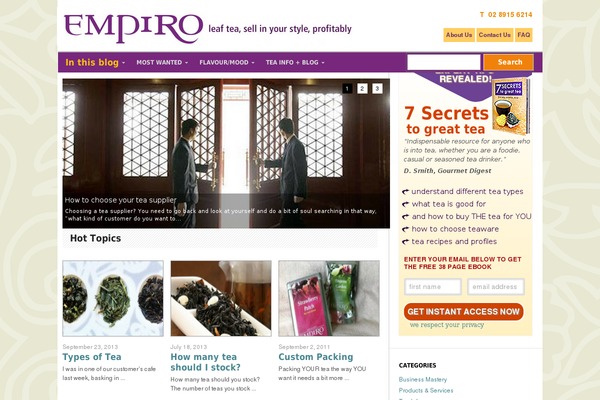 empiroteas.com site used Delicious Magazine