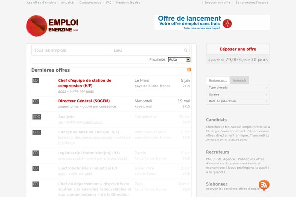emploi-enerzine.com site used Jobroller