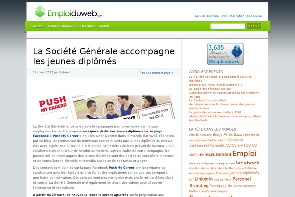 WordPress website example screenshot