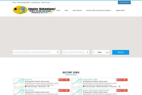 employbahamians.com site used Joby-job-board