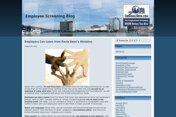 employeescreeningblog.com site used Business-style
