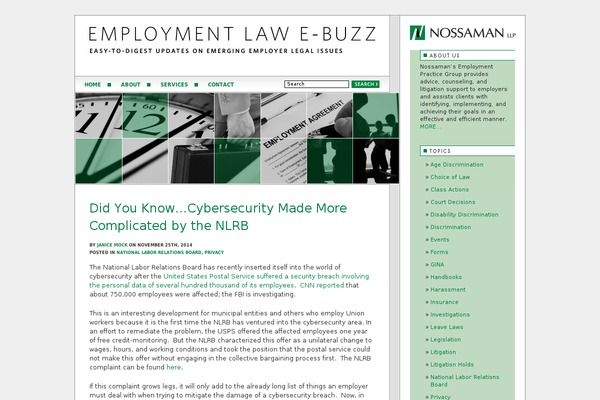employmentlawebuzz.com site used B0001413-employmentlawbites