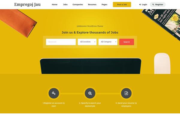 Jobboard theme site design template sample
