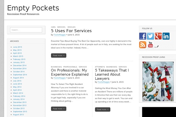 emptypockets01.com site used Magazine Basic