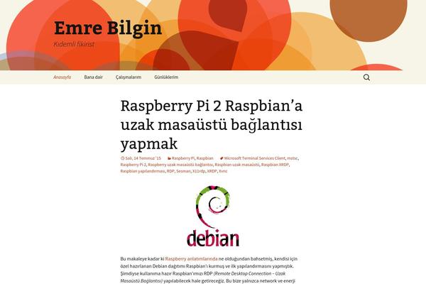 Twenty Thirteen theme site design template sample