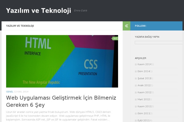 Hueman theme site design template sample
