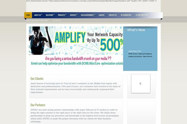 Openbiz theme site design template sample
