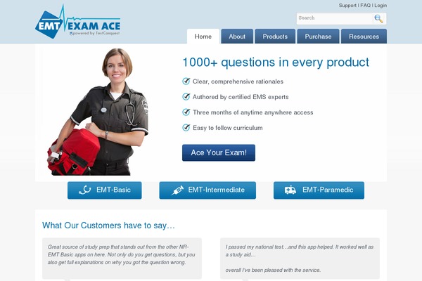 emtexamace.com site used Emt