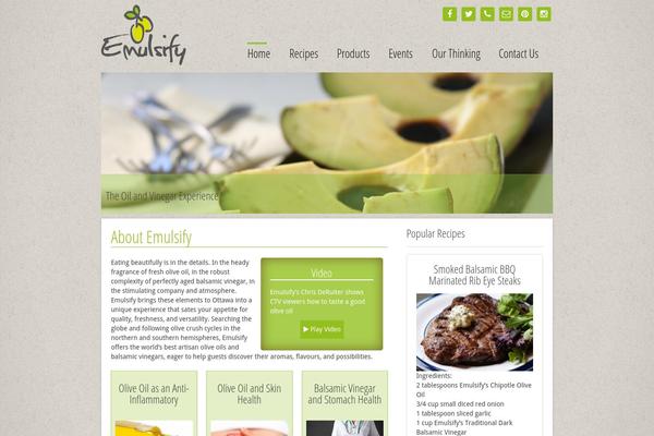 Tasty theme site design template sample