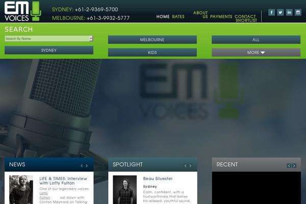 emvoices.com.au site used Em-voices