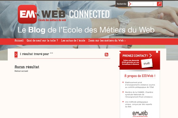 emweb-connected.fr site used Blogemweb