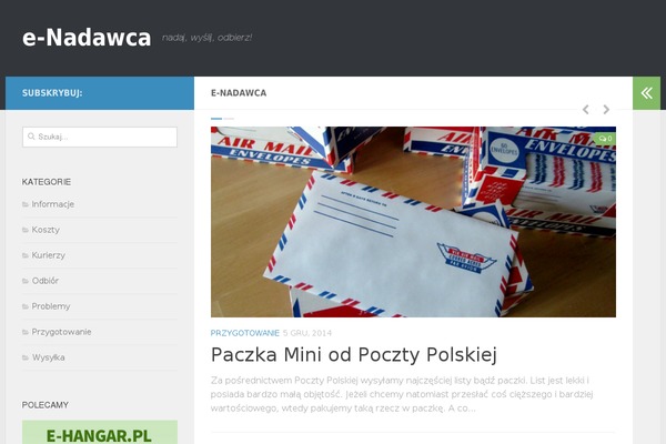 enadawca.pl site used Hueman
