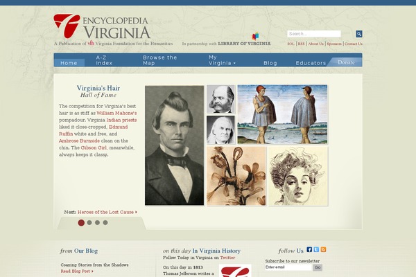 encyclopediavirginia.org site used Ev