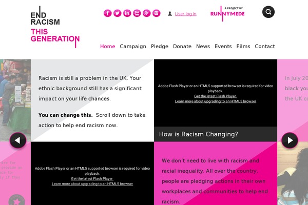 end-racism.org site used Wordpress-skeleton