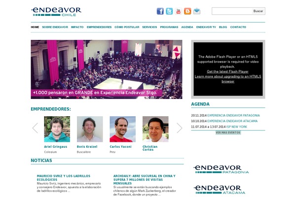 Endeavor theme site design template sample
