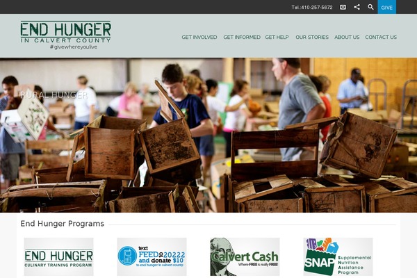 endhungercalvert.org site used Graceatwork