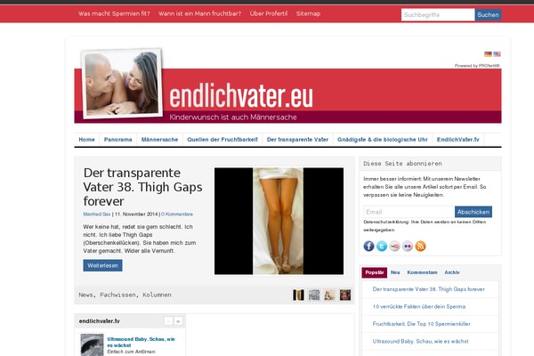 endlichvater.eu site used Wp-clear-dev