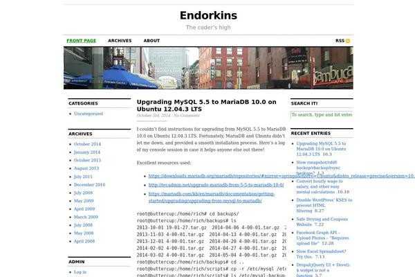 endorkins.com site used Cutline 3 Column Split