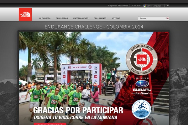 endurancechallenge.com.co site used Thenorthface