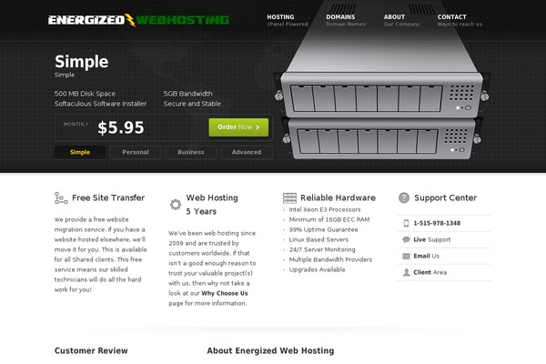 Rackhost theme site design template sample