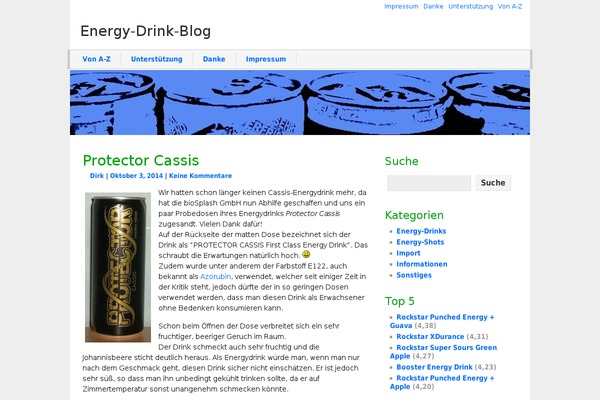 energydrinkblog.de site used Zeeenergy