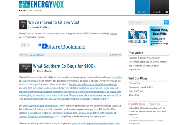energyvox.org site used Evolutionary-theme
