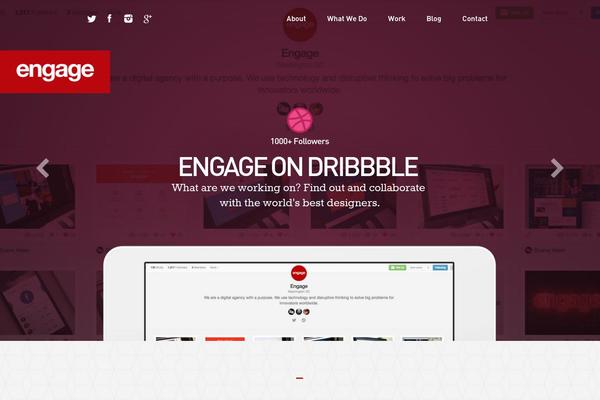 Engage theme site design template sample