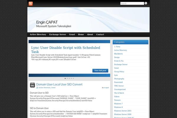 WordPress website example screenshot
