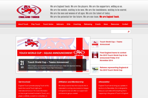 englandtouch.org.uk site used Gloss