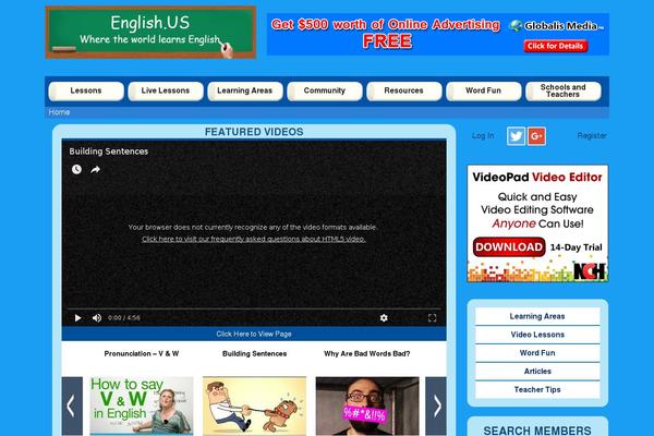 english.us site used English.us